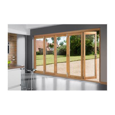 China Temper Double Glass Casement Door Waterproof Retractable Patio Casement Door for sale