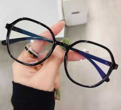 China Optical Glasses Shape Oversized Women Glasses Frame Anti-blue Lightweight Clear Computer Vintage Transparent Glasses for sale