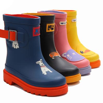 China Fashion Trend Manufacturer Dog Printing Kids Boy Boots Wellington Cute Waterproof Rubber Girls Rubber Rain Boots For Kids for sale