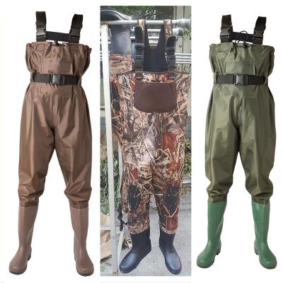 China Waterproof Mens Thigh High PVC Nylon Studs Felt Neoprene Sea Waist Chest Rock Boat Unique Combo Duck Hunting Fishing Waders With Repair Kit for sale