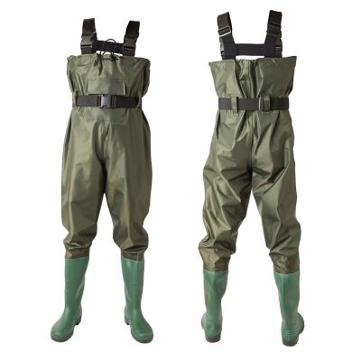 China British Green Nylon 70D Ladies Manufacturer Deep Sea Rock Boat Fishing Duck Hunting Skins Suit Wholesale Waterproof Waders For Men for sale