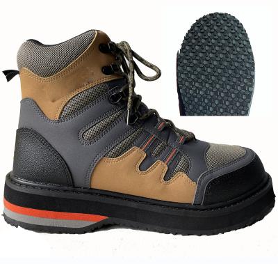 China Mens Felt Rock Saultwater Spike Stainless Steel Spikes Lightweight Grip Rubber Sea Boat Pilot Fishing Wading Shoes Boots For Wader for sale