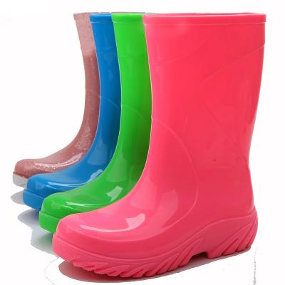 China Fashion Trend Manufacturer Hot Selling Color Trainsparen Kids PVC Cartoon Wellington Boots Toddler Plastic Rain Boots For Kids for sale