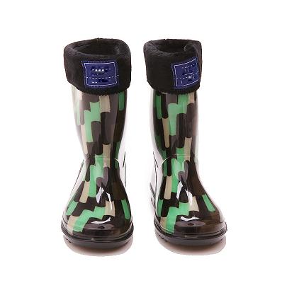 China Manufacturer Fashion Fashion Trend Manufacturer Children Girl Kids PVC Plastic Rain Boots Soft Waterproof Rubber Wellington Warm Boots Shoes For School for sale