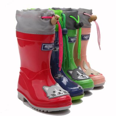 China Fashion Trend Manufacturer Unisex Kids Colorful Waterproof Light Weight Go PVC Outdoor Boots Patch Cartoon Wellington Plastic Rain Boots for sale