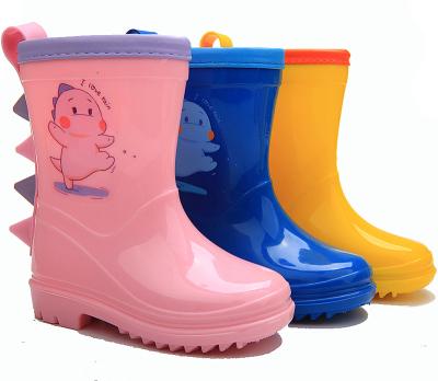 China Fashion Trend Manufacturer Kids Knee High Plastic PVC Jelly Boots Custom Animal Wellington Rubber Boots Knee High Plastic Rain Boots For Kids for sale