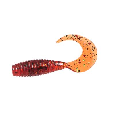 China Fishing Worm 26mm Lure 0.23g Fishing Worm Lure 0.23g Silicone Tail-curling High Quality Silicone Tail-curling Bait for sale