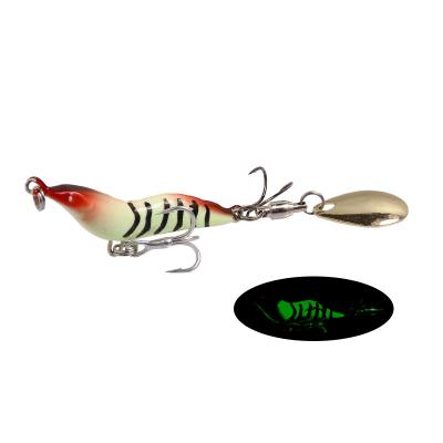 China Durable 9g 22g 15g 32g Long Cast Fishing Shrimp Lure Metal VIB With Double Hook Spoon Spinner Baits Fishing Tackle for sale