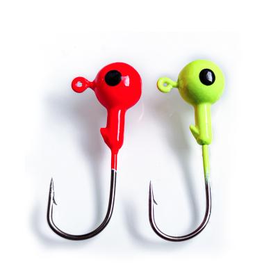 China Carbon Steel Core Colored Weight Jig Hook 1-28G Durable Fishing Barbed Single Hook For Soft Lure Pike Fishing Tackle Accessories for sale