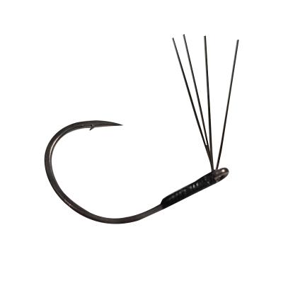 China 100pcs Weedless Worm Fishhooks Durable Wacky High Carbon Steel Hooks for sale