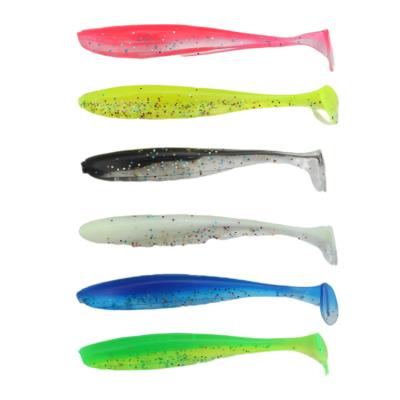 China 100mm T-tail 9.7g Soft Bait Shad Lure Bass Fishing Soft Plastic Lure LH-187 for sale