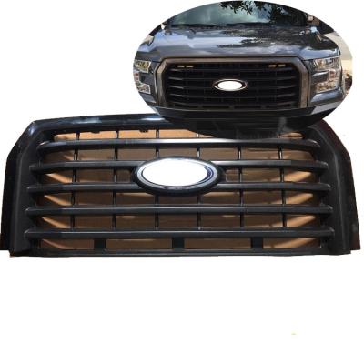 China Plastic Front Hood Bumper Upper Mesh Grille 2015-2017 For F150 Grill With Led Offroad Car Accessories for sale