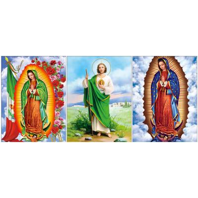 China Europe 3d Pictures of Jesus Christ Mary 3D Flip Lenticular Pictures Religion Poster for Home Decor for sale