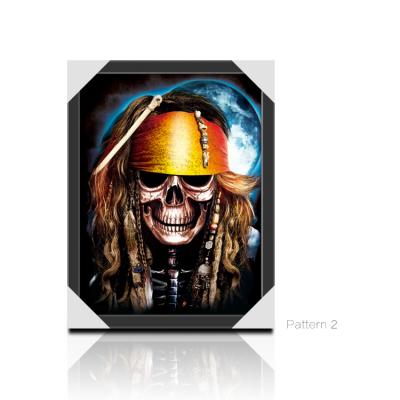 China China Wholesale and Custom Promotion Gift 30x40cm Flip Pirate Skulls Lenticular 3D Flip Poster Painting Wall Art Decor for sale