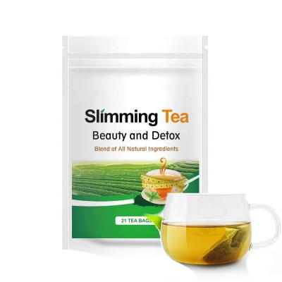 China Pure natural beauty and detox decaffeinated belly flat tea herbs 21 days slimming tea for sale