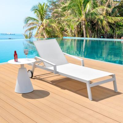 China Outdoor Daybed Wicker Lounger Stretch para jardim Piscina Solbed Alumínio Daybed à venda