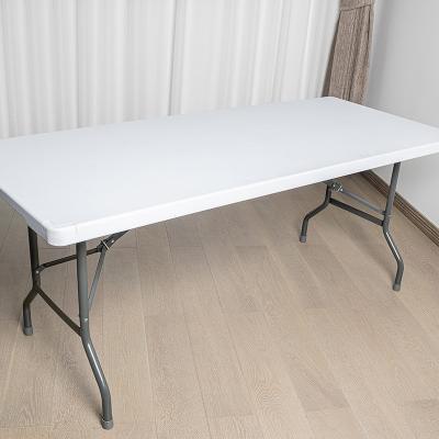 China Outdoor-Tisch muss 183*76*74cm HDPE Plastik Klapptisch mit Metallbein haben zu verkaufen