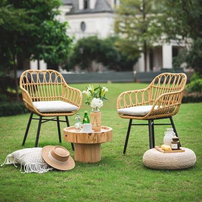 China 150 kg Gewichtscapaciteit Rattan Wicker Outdoor Tabels Sets voor Home Bar Tuinmeubilair Te koop