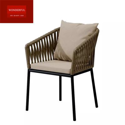 China Good Sale Rattan Dining Chairs for Modern Nordic Apartment in Waterproof Material for sale