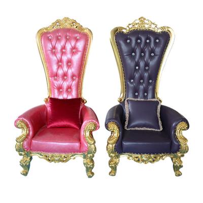 China Modern Royal Wedding King and Queen Throne Chairs for Hotel Furniture Sale Worldwide for sale