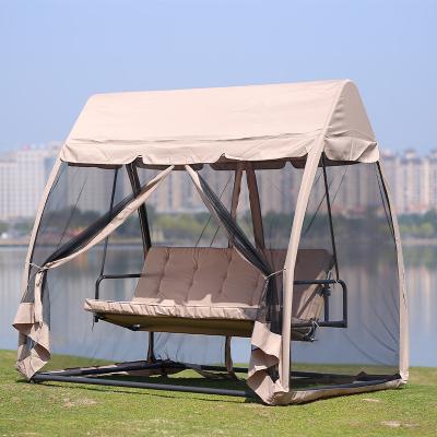 China Outdoor Furniture Patio Swing Chair with Mosquito Netting and Canopy Hanging Swing Set for sale