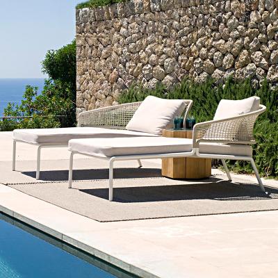 China Outdoor Webbing Weaving Daybed The Perfect Addition to Your Pool and Beach Setup for sale