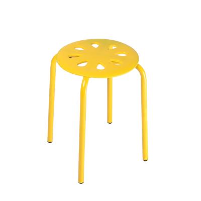 China Hotel School Restaurant Stool Portable and Stacking Steel Metal Stool with Metal Legs for sale