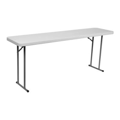 China 10kg Portable Outdoor Furniture 6ft White Rectangular Plastic Foldable Banquet Catering BBQ Camping Picnic Folding Table for sale