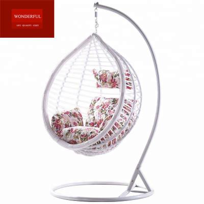 China Outdoor Single Swing All-Weather Rattan Hanging Chair with Modern Design Style on Sal for sale