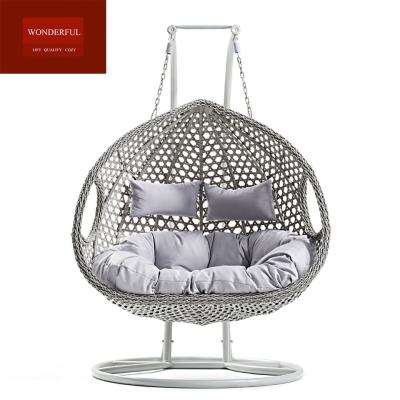 China Outdoor Space Water Drop Shape Swing Chair Wicker Furniture for Modern Design Leisure for sale