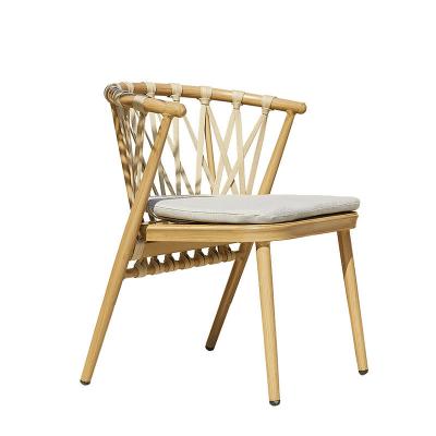 China Technology 100% Handmade Rattan / Wicker Dining Chairs for Patio Bistro Cafe Furniture for sale