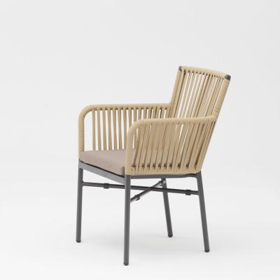 China Outdoor Dining Chair in Modern Style with Aluminum Frame and Rope Weaving Design for sale