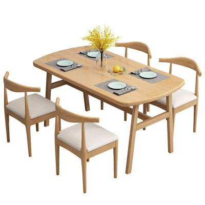 China Modern Wooden Dining Table and Chair Set The Perfect Choice for Dining Room Furniture for sale