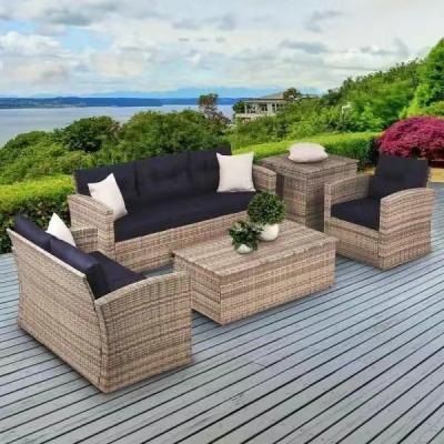 China Mail Packing Y Modern Rattan Wicker Sofa Set for Sectional Outdoor Living for sale