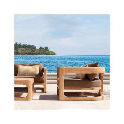 China Hall Modern Design Solid Wooden Teak Garden Sofa Set for Outdoor Patio Furniture for sale