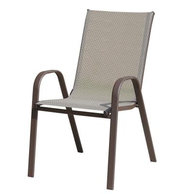 China Outdoor Patio Chairs Steel Frame Bistro Chair Mesh Garden Chair for Mail Packing for sale