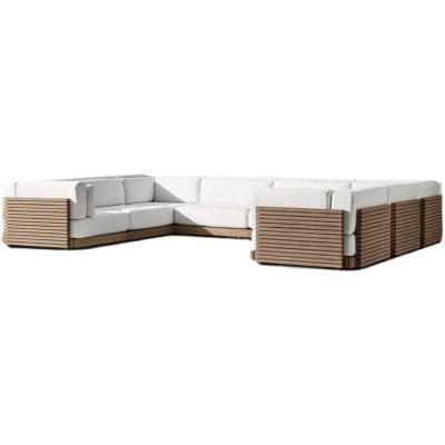 China Teak Outdoor Furniture Set Aluminum Patio Furniture Sofa Set Garden Lounge Sofa for sale