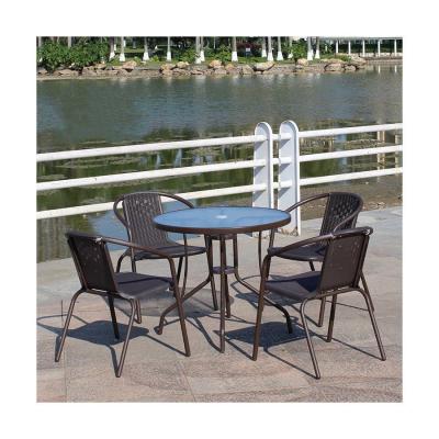 China Eco-friendly Garden Furniture PVC Outdoor Plastic Chairs for Modern Restaurant Terrace for sale