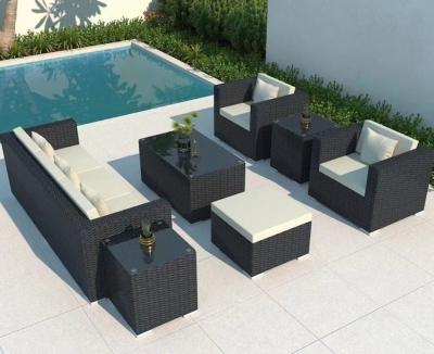 China Leisure Outdoor Furniture Garden Woven Rattan Sofa Set for Outdoor and Indoor Section for sale