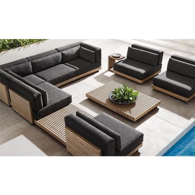 China Modern Teak Patio Garden Sofas Set Customized for Leisure Facilities at Villa or Hotel for sale