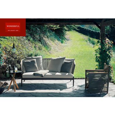 China Living Room Aluminium Modern Nordic Outdoor Furniture Garden Sofa with Quick Dry Foam for sale