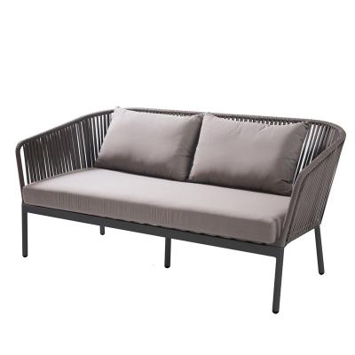 China Contemporary Style Luxury Outdoor Furniture Large Rope 3 Seat Sofa for Outdoor Spaces for sale