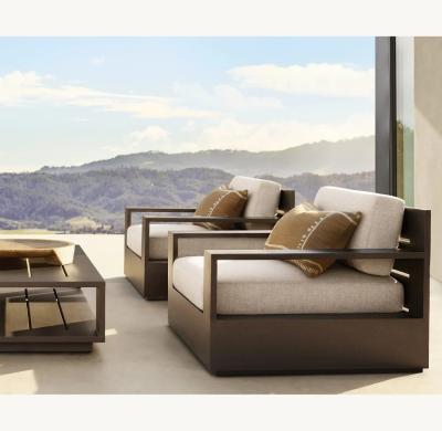 China Modern Custom Outdoor Patio Furniture Aluminum Sofa Set for Long-Lasting for sale