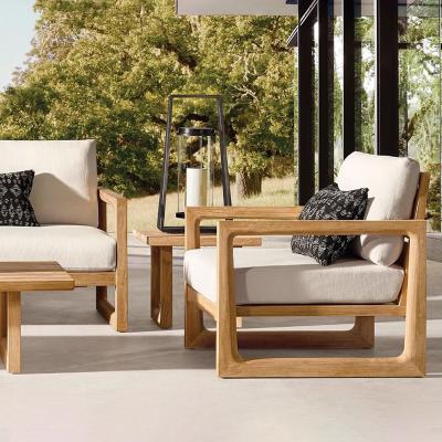 China Hotel Patio Garden Sets Teak Sofa and Outdoor Lounge Chair for Weatherproof Furniture for sale