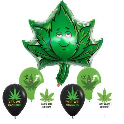 China Foil Balloon Have A Dope Day Balloons Birthday Party Decorations Globos Leaves Party Supplies Balloons for sale