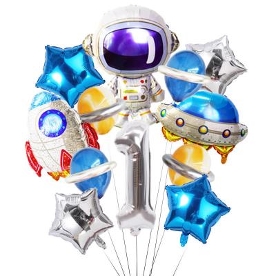 China Foil Astronaut Spaceman Foil Balloons 16PCS Space Theme Birthday Party Decoration For Outer Space Birthday Party Supplies for sale