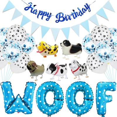 China Latex Dog Birthday Party Supplies - BARK Balloons, Leaves Pawty Banner, Latex Balloons for Dog for sale