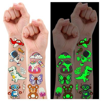 China Cartoon Sticker Kids Tattoo Temporary Waterproof Luminous Temporary Tattoos For Kids Temporary Tattoos Custom for sale