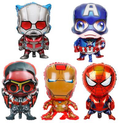 China USA Spider-Man Iron Man Series Heroes Aluminum Foil Balloon Cartoon Avengers Alliance Movie Balloon Captain for sale