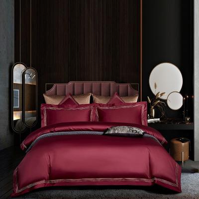 China High Quality Breathable Collection Luxury Home Bed Sets 100% Cool Comfortable Soft Summer Tencel Fabric Bedding Sheet Sets for sale